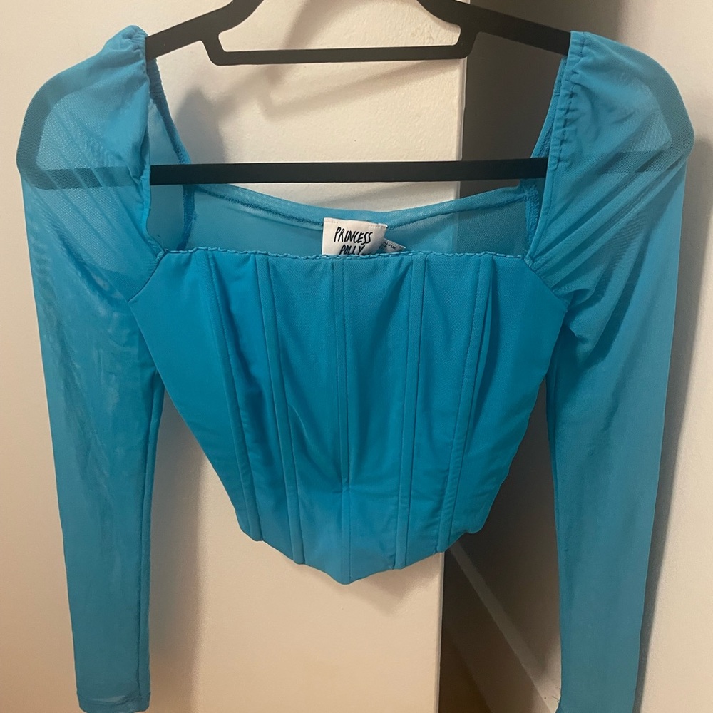 princess polly blue bodysuit